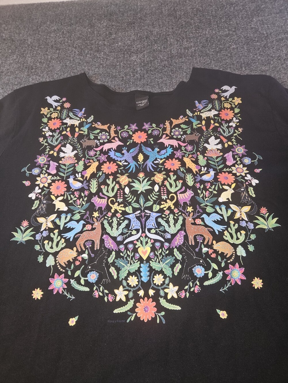 Sabaku Flora& Fauna 3/4 Sleeve Artwear T- Shirt - Picture 3 of 6